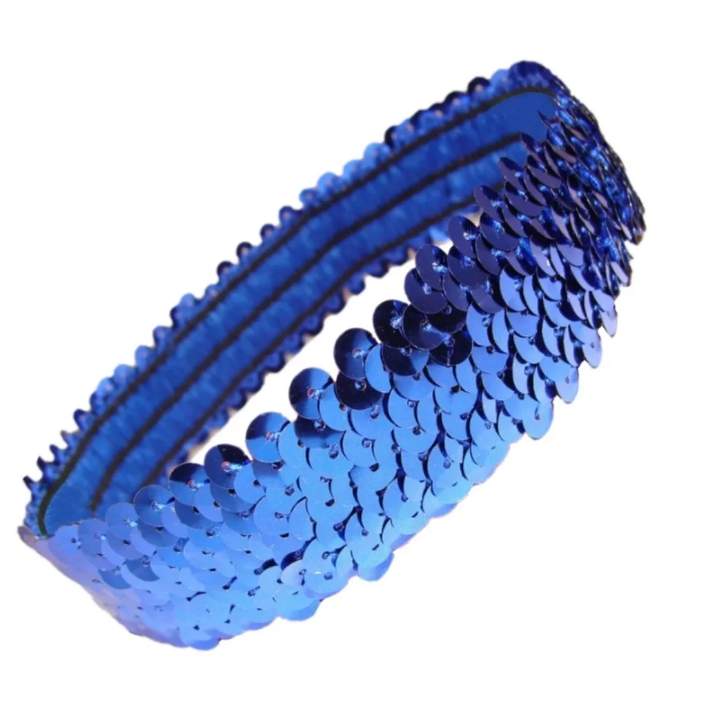 Sequin Elastic Royal Blue Headband NWT